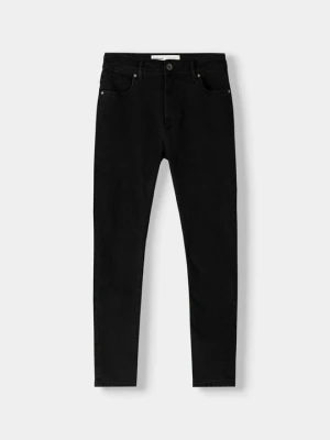 Jeansy Skinny Fit Bershka czarny