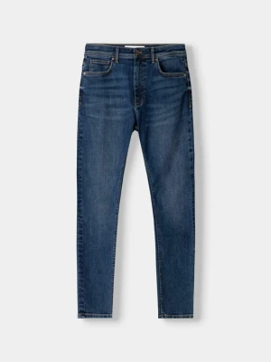 Jeansy Skinny Fit Bershka granatowy