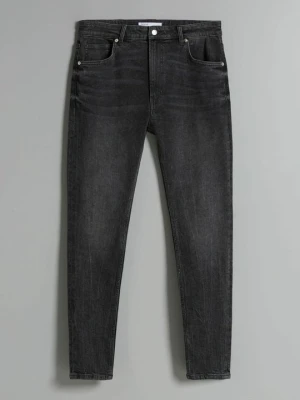 Jeansy Skinny Fit Bershka szary