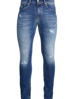 Jeansy Skinny Fit Calvin Klein Jeans ciemnoniebieski