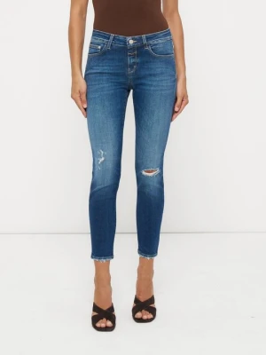 Jeansy Skinny Fit Closed granatowy