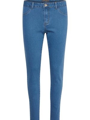 Jeansy Skinny Fit Cream niebieski denim