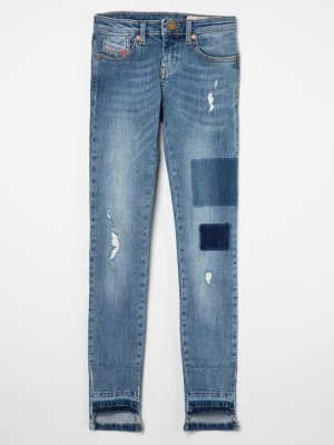 Jeansy Skinny Fit Diesel granatowy