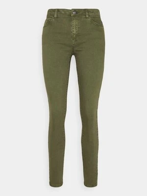 Jeansy Skinny Fit Esprit khaki