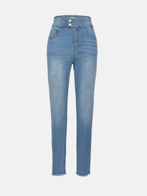 Jeansy Skinny Fit Even&Odd jasnoniebieski denim