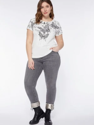 Jeansy Skinny Fit Fiorella Rubino szary