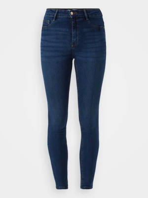 Jeansy Skinny Fit Gina Tricot ciemnoniebieski