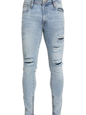 Jeansy Skinny Fit Jack&Jones niebieski denim