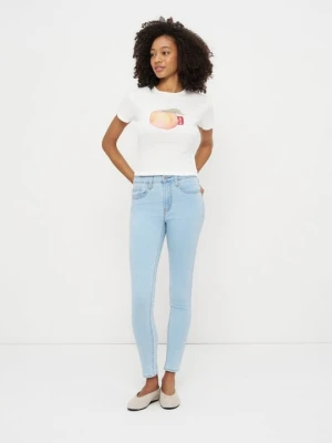 Jeansy Skinny Fit Levi's jasnoniebieski melanż