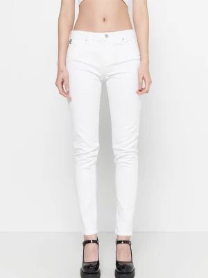 Jeansy Skinny Fit LOVE MOSCHINO biały