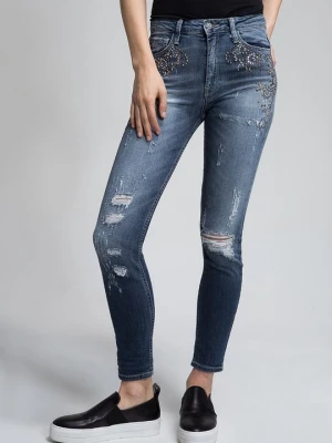 Jeansy Skinny Fit Met niebieski