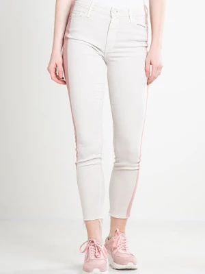 Jeansy Skinny Fit Mother beżowy