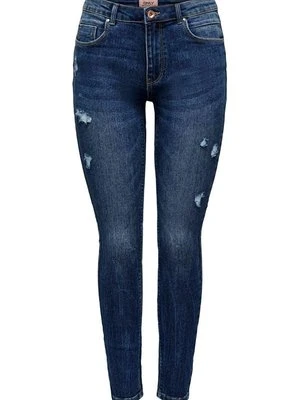 Jeansy Skinny Fit Only ciemnoniebieski