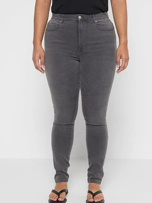 Jeansy Skinny Fit ONLY Carmakoma szary
