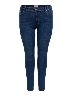 Jeansy Skinny Fit ONLY Carmakoma ciemnoniebieski
