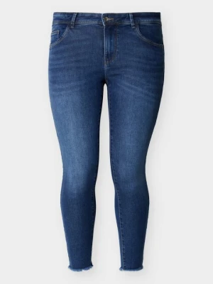 Jeansy Skinny Fit ONLY Carmakoma niebieski denim