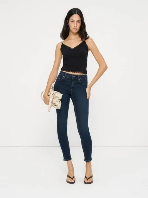 Jeansy Skinny Fit Only granatowy