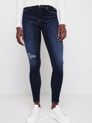 Jeansy Skinny Fit Only granatowy