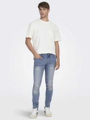 Jeansy Skinny Fit Only & Sons jasnoniebieski denim