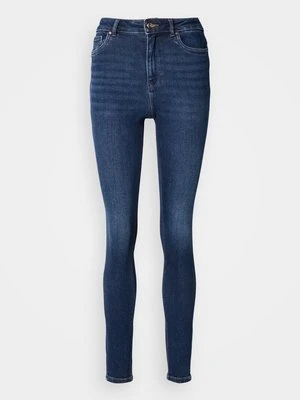 Jeansy Skinny Fit Only ciemnoniebieski