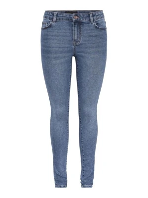 Jeansy Skinny Fit Pieces niebieski denim