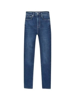 Jeansy Skinny Fit PULL&BEAR granatowy