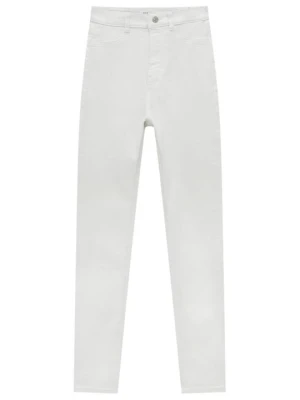 Jeansy Skinny Fit PULL&BEAR biały