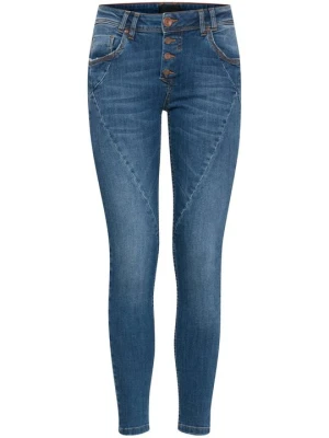 Jeansy Skinny Fit PULZ niebieski