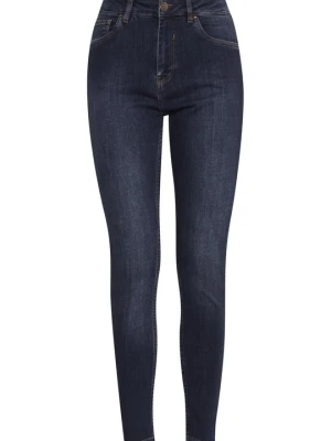 Jeansy Skinny Fit PULZ niebieski denim