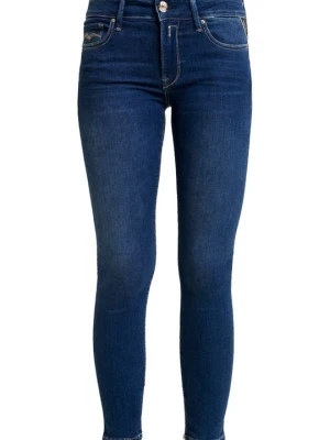 Jeansy Skinny Fit Replay ciemnoniebieski