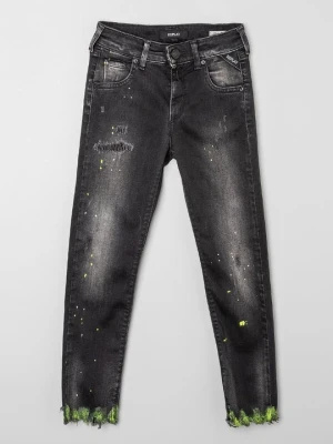 Jeansy Skinny Fit Replay czarny