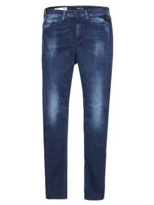 Jeansy Skinny Fit Replay granatowy