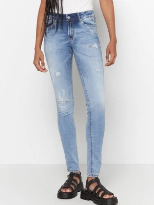 Jeansy Skinny Fit Replay jasnoniebieski