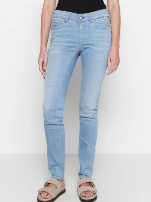Jeansy Skinny Fit Replay niebieski