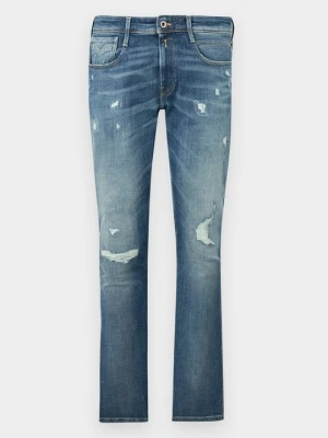 Jeansy Skinny Fit Replay niebieski denim