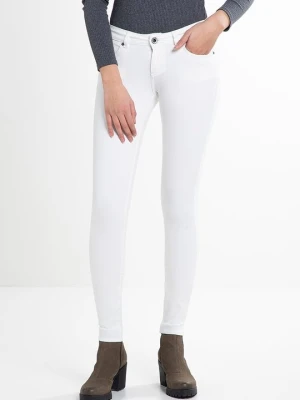 Jeansy Skinny Fit Seven 7 Original biały