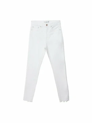 Jeansy Skinny Fit Stradivarius biały