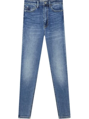 Jeansy Skinny Fit Stradivarius granatowy