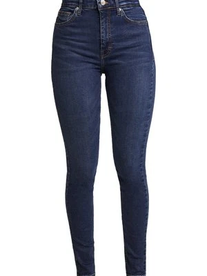 Jeansy Skinny Fit Topshop granatowy