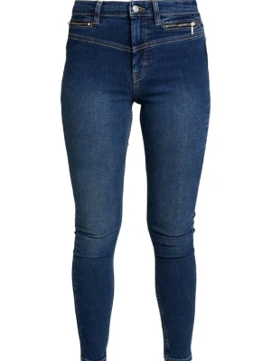 Jeansy Skinny Fit Topshop granatowy