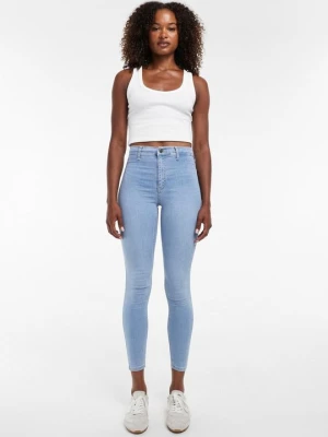Jeansy Skinny Fit Topshop jasnoniebieski denim