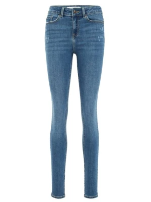 Jeansy Skinny Fit WE Fashion niebieski denim