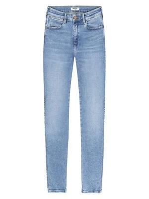 Jeansy Skinny Fit Wrangler niebieski denim