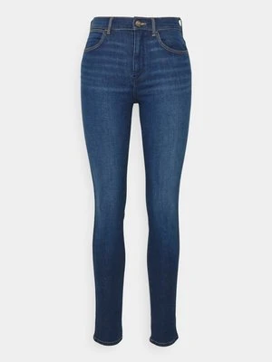 Jeansy Skinny Fit Wrangler ciemnoniebieski