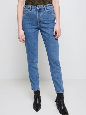 Jeansy Skinny Fit Wrangler niebieski