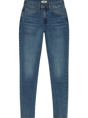 Jeansy Skinny Fit Wrangler niebieski denim