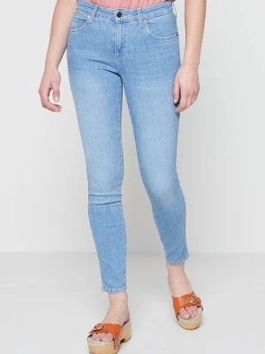 Jeansy Skinny Fit Wrangler jasnoniebieski