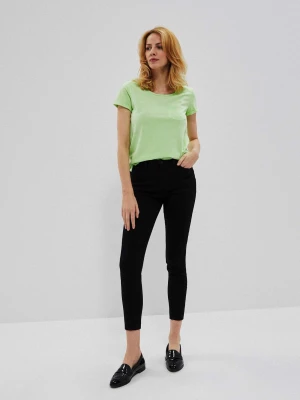 Jeansy skinny medium waist czarne Moodo