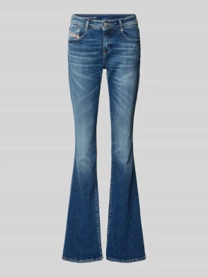 Jeansy skinny o rozkloszowanym kroju z mieszanki bawełny Diesel Jeansowy niebieski