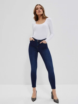 Jeansy skinny push up granatowe Moodo